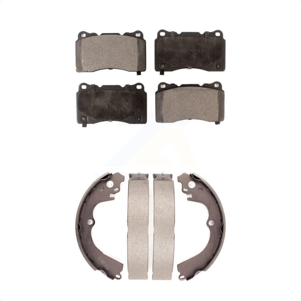 [Avant + Arrière] Kit de plaquette (céramique) de frein pour 2004 Subaru Impreza WRX STI KTN-100001 par Transit Auto