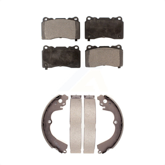 [Avant + Arrière] Kit de plaquette (céramique) de frein pour 2004 Subaru Impreza WRX STI KTN-100001 par Transit Auto