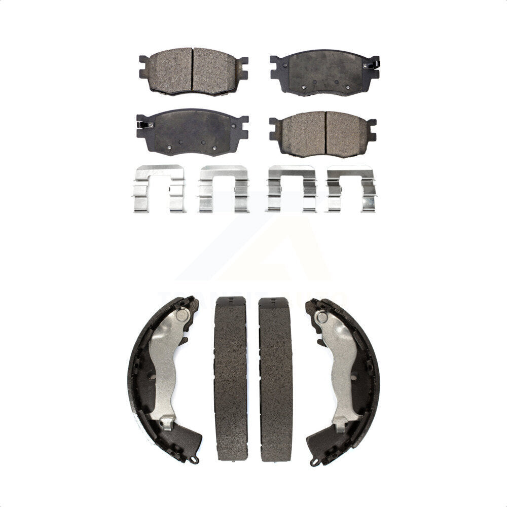 [Avant + Arrière] Kit de plaquette (céramique) de frein pour Hyundai Accent Kia Rio Rio5 KTN-100018 par Transit Auto