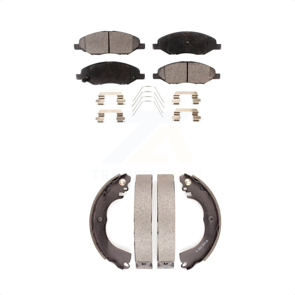 [Avant + Arrière] Kit de plaquette (céramique) de frein pour 2009-2011 Nissan Versa 1.6L KTN-100031 par Transit Auto