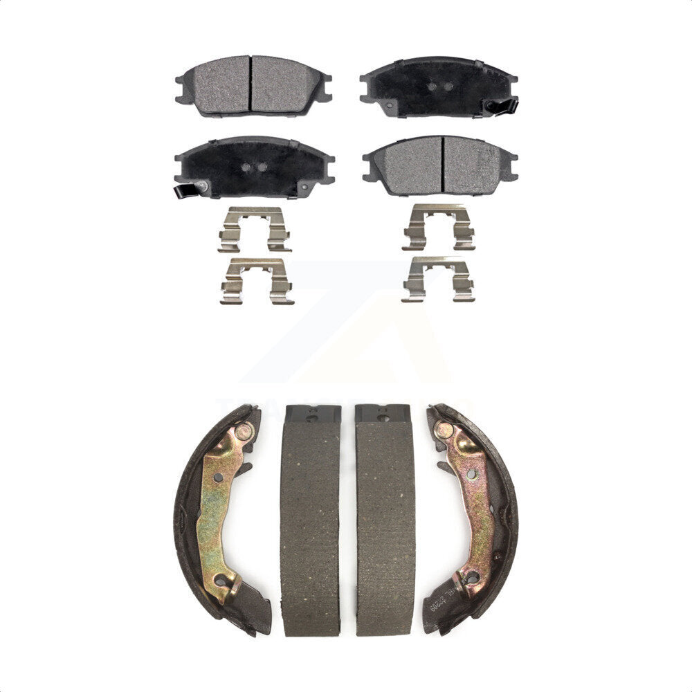 [Avant + Arrière] Kit de plaquette (céramique) de frein pour Hyundai Accent Excel Scoupe Mitsubishi Precis KTN-100066 par Transit Auto