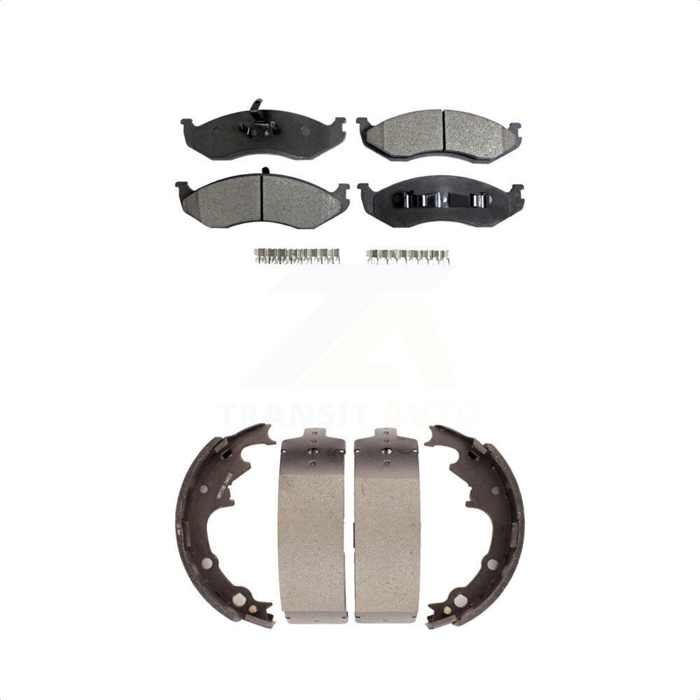 [Avant + Arrière] Kit de plaquette (céramique) de frein pour Jeep Wrangler Cherokee Comanche Wagoneer KTN-100078 par Transit Auto