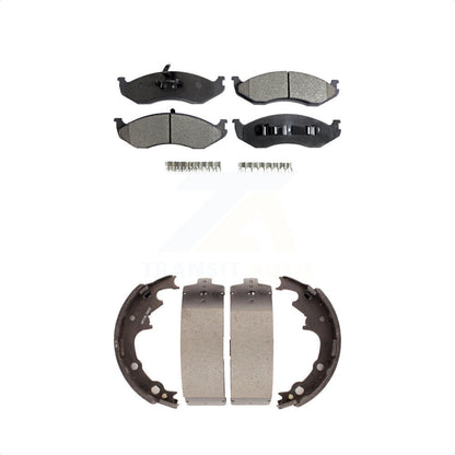 [Avant + Arrière] Kit de plaquette (céramique) de frein pour Jeep Wrangler Cherokee Comanche Wagoneer KTN-100078 par Transit Auto