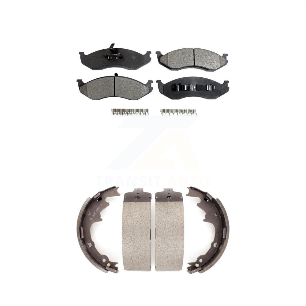 [Avant + Arrière] Kit de plaquette (céramique) de frein pour Jeep Wrangler Cherokee TJ KTN-100079 par Transit Auto