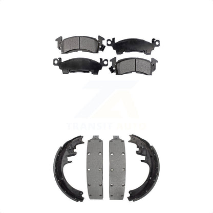 [Avant + Arrière] Kit de plaquette (céramique) de frein pour Chevrolet GMC C20 K2500 C2500 V20 R20 G3500 V2500 R2500 Suburban P2500 KTN-100088 par Transit Auto