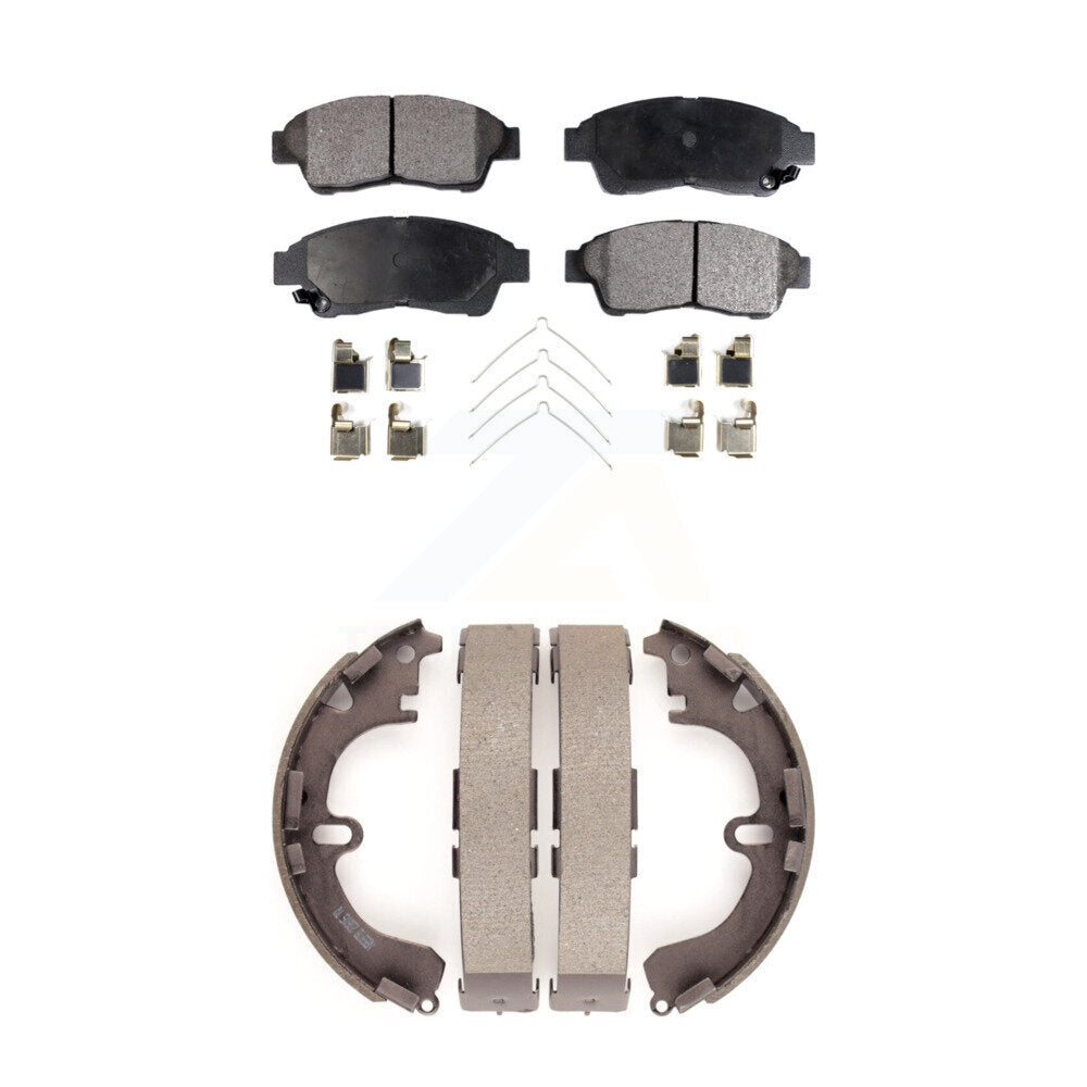 [Avant + Arrière] Kit de plaquette (céramique) de frein pour 1993-1997 Toyota Corolla Geo Prizm KTN-100097
