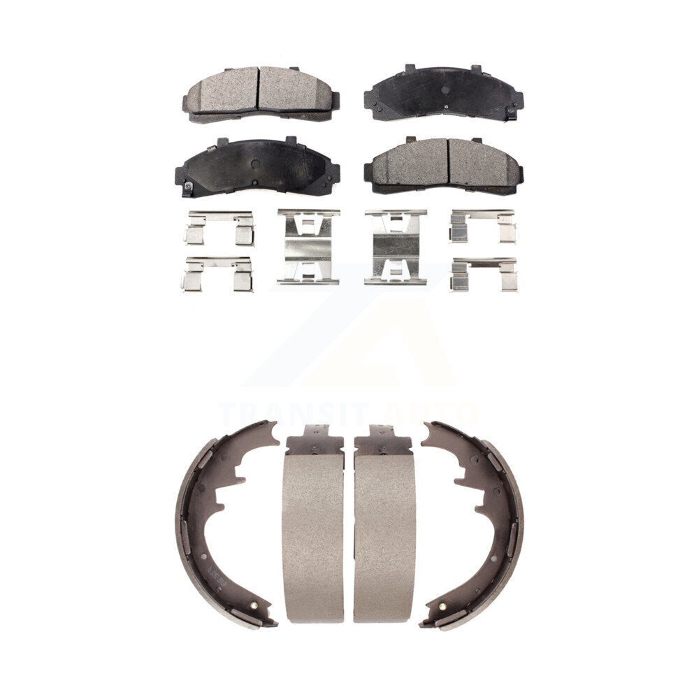 [Avant + Arrière] Kit de plaquette (céramique) de frein pour Ford Ranger Mazda B3000 B2300 B2500 B4000 avec 10" Diameter KTN-100116