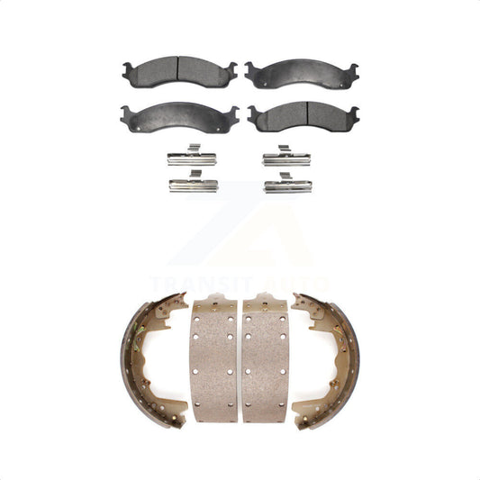 [Avant + Arrière] Kit de plaquette (céramique) de frein pour Dodge Ford Ram 2500 F-350 3500 E-350 Econoline Club Wagon Van B3500 B2500 KTN-100120 par Transit Auto