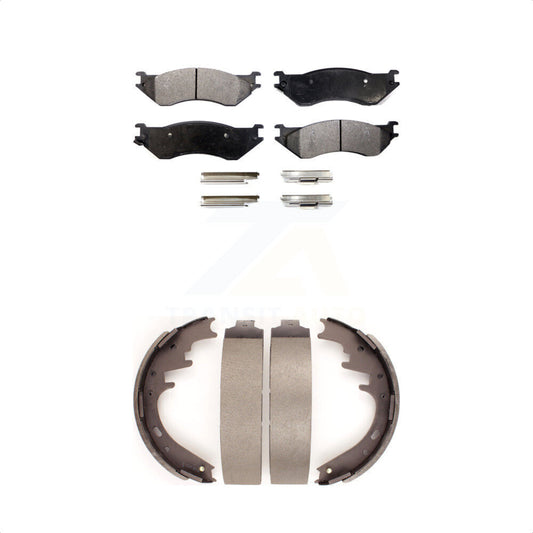 [Avant + Arrière] Kit de plaquette (céramique) de frein pour Ford F-150 Dodge Ram 1500 Van B1500 KTN-100134 par Transit Auto