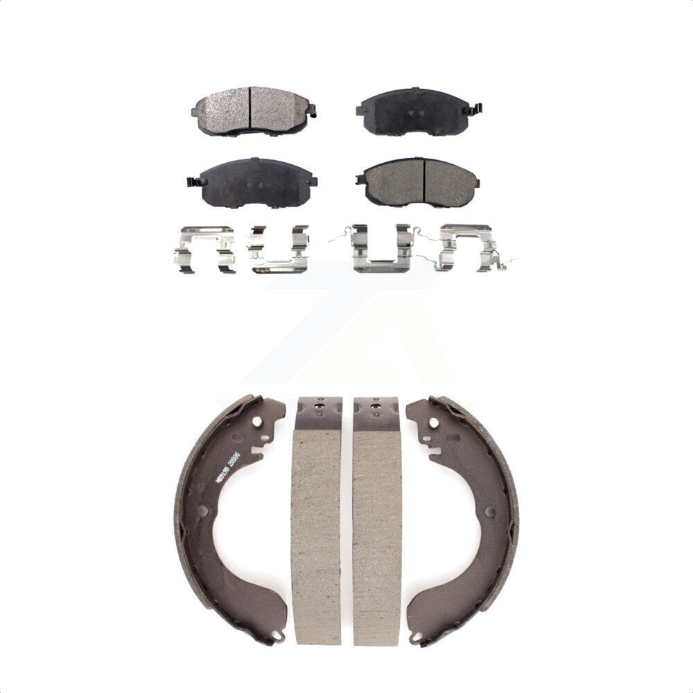 [Avant + Arrière] Kit de plaquette (céramique) de frein pour Nissan Sentra Versa Cube KTN-100150 par Transit Auto