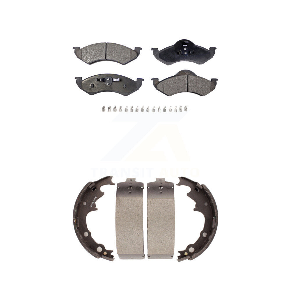 [Avant + Arrière] Kit de plaquette (céramique) de frein pour 2000-2002 Dodge Dakota avec 9" Diameter KTN-100154