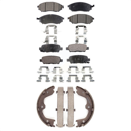 [Avant + Arrière] Kit de plaquette (céramique) de frein pour INFINITI G37 G35 M35 Nissan 350Z EX35 G25 370Z FX35 M45 QX50 EX37 FX45 KTN-100529
