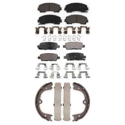 [Avant + Arrière] Kit de plaquette (céramique) de frein pour 2014 INFINITI Q50 Base Premium Hybrid KTN-100538 par Transit Auto