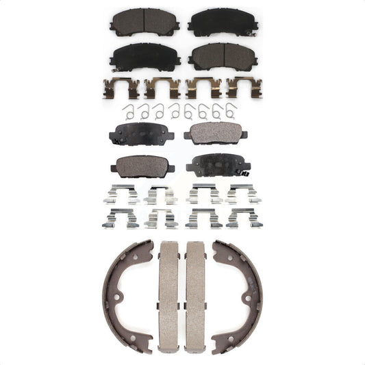 [Avant + Arrière] Kit de plaquette (céramique) de frein pour 2014 INFINITI Q50 Base Premium Hybrid KTN-100538 par Transit Auto