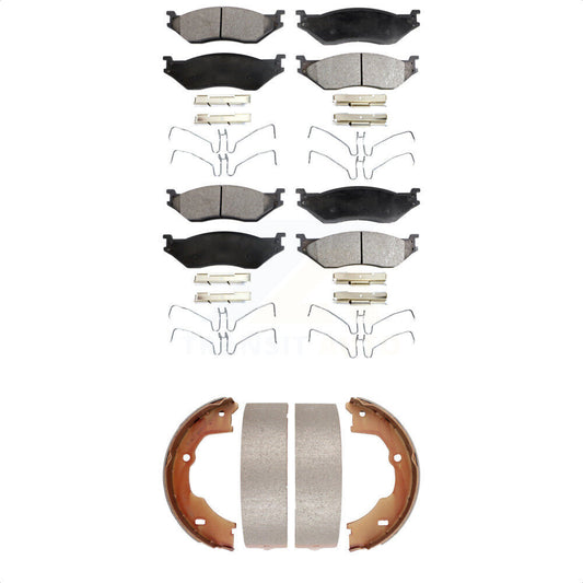 [Avant + Arrière] Kit de plaquette (céramique) de frein pour Ford F-450 Super Duty F-550 F-59 Commercial Stripped Chassis LCF KTN-100573