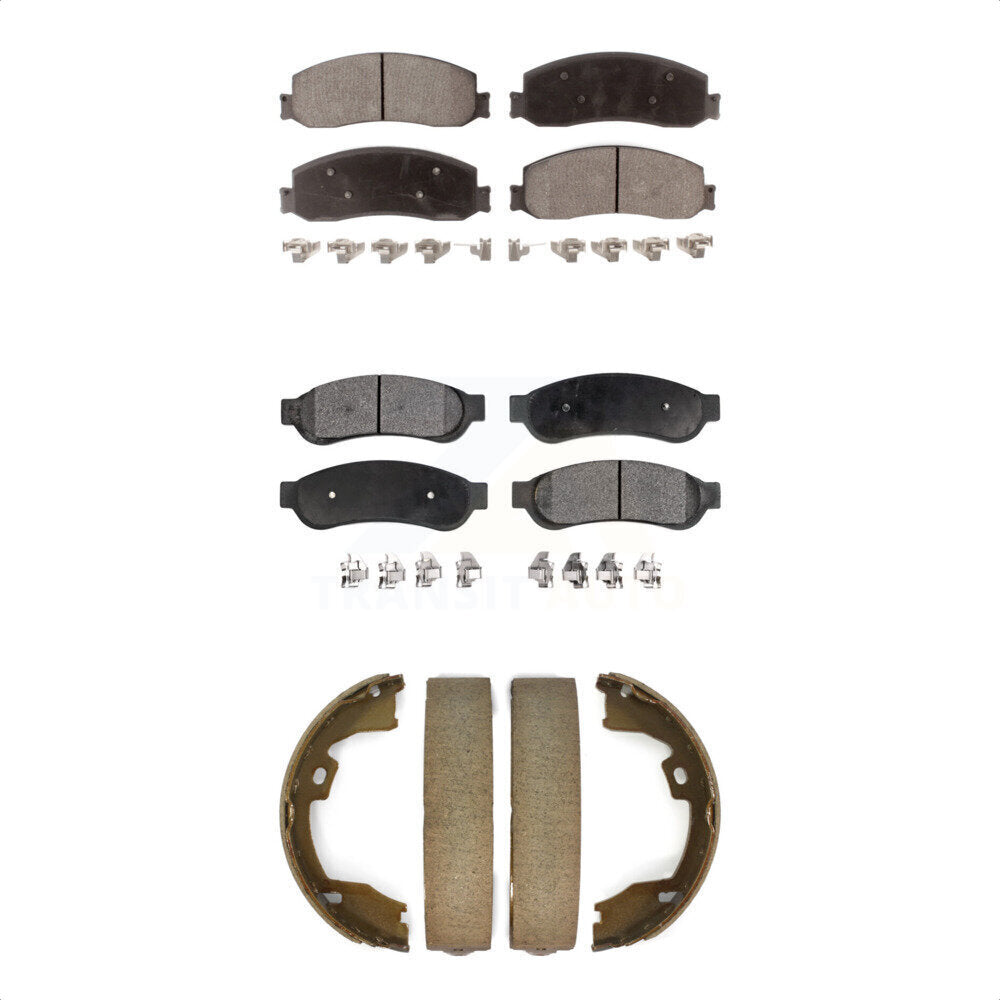 [Avant + Arrière] Kit de plaquette (céramique) de frein pour 2012 Ford F-250 Super Duty F-350 avec Single Wheels KTN-100576