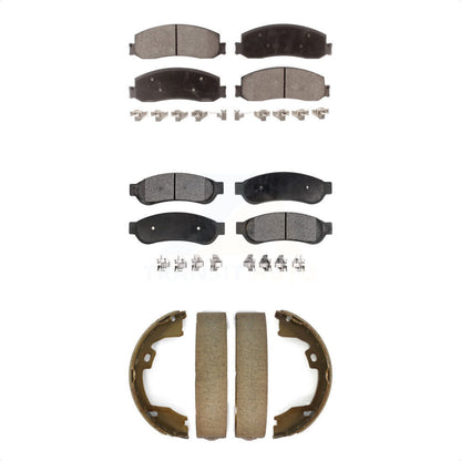 [Avant + Arrière] Kit de plaquette (céramique) de frein pour 2012 Ford F-250 Super Duty F-350 avec Single Wheels KTN-100576