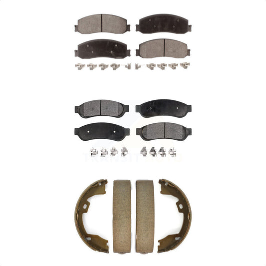 [Avant + Arrière] Kit de plaquette (céramique) de frein pour 2012 Ford F-250 Super Duty F-350 avec Single Wheels KTN-100576