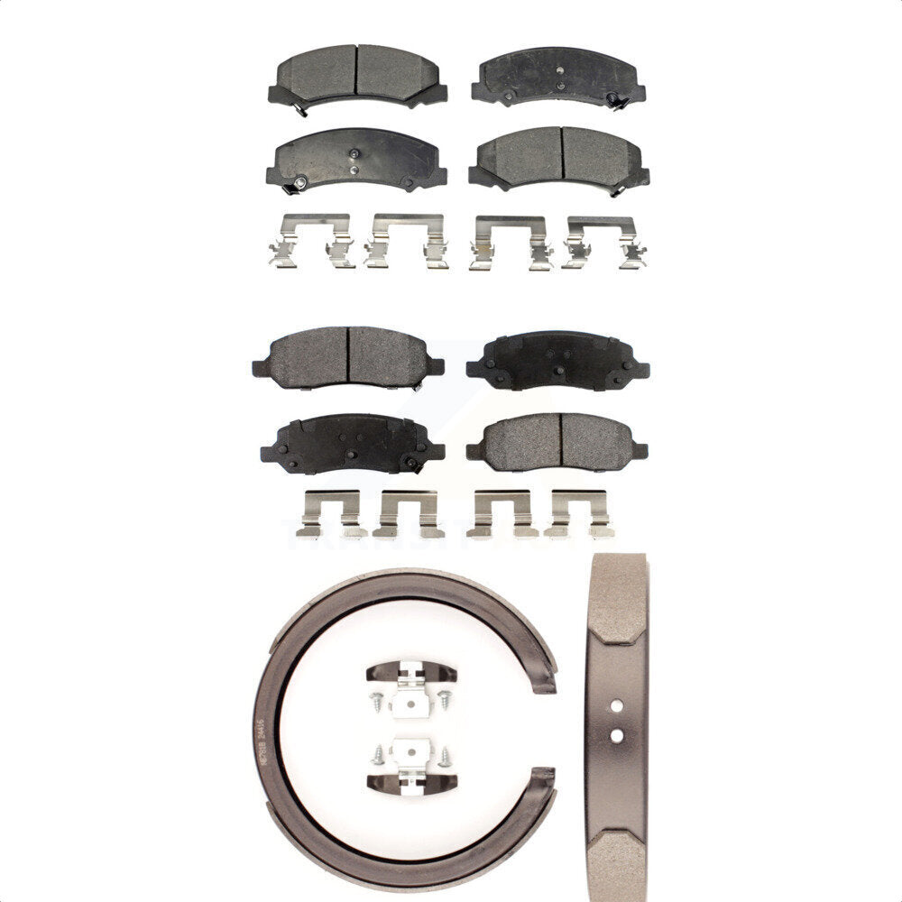 [Avant + Arrière] Kit de plaquette (céramique) de frein pour 2006-2011 Cadillac DTS avec 5 Lug Wheels KTN-100577