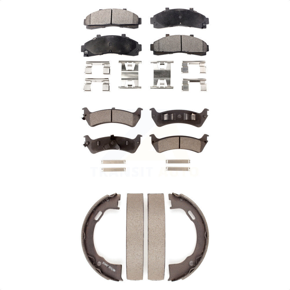 [Avant + Arrière] Kit de plaquette (céramique) de frein pour Ford Ranger Explorer Mercury Mountaineer KTN-100579 par Transit Auto