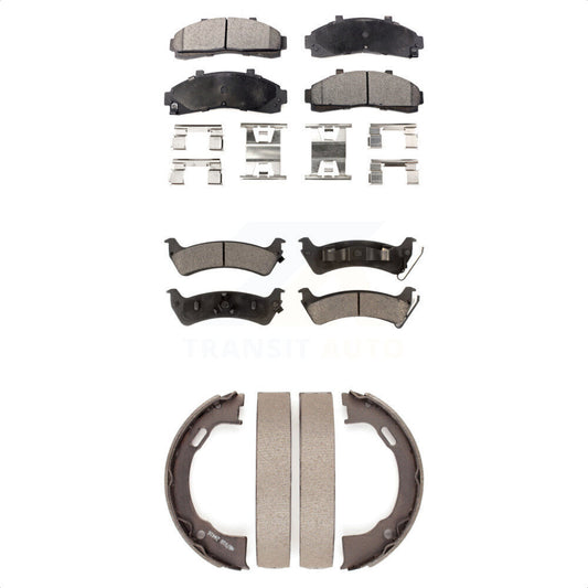[Avant + Arrière] Kit de plaquette (céramique) de frein pour 2001 Ford Explorer Limited Postal XLS Eddie Bauer XLT From 01 02 KTN-100580 par Transit Auto