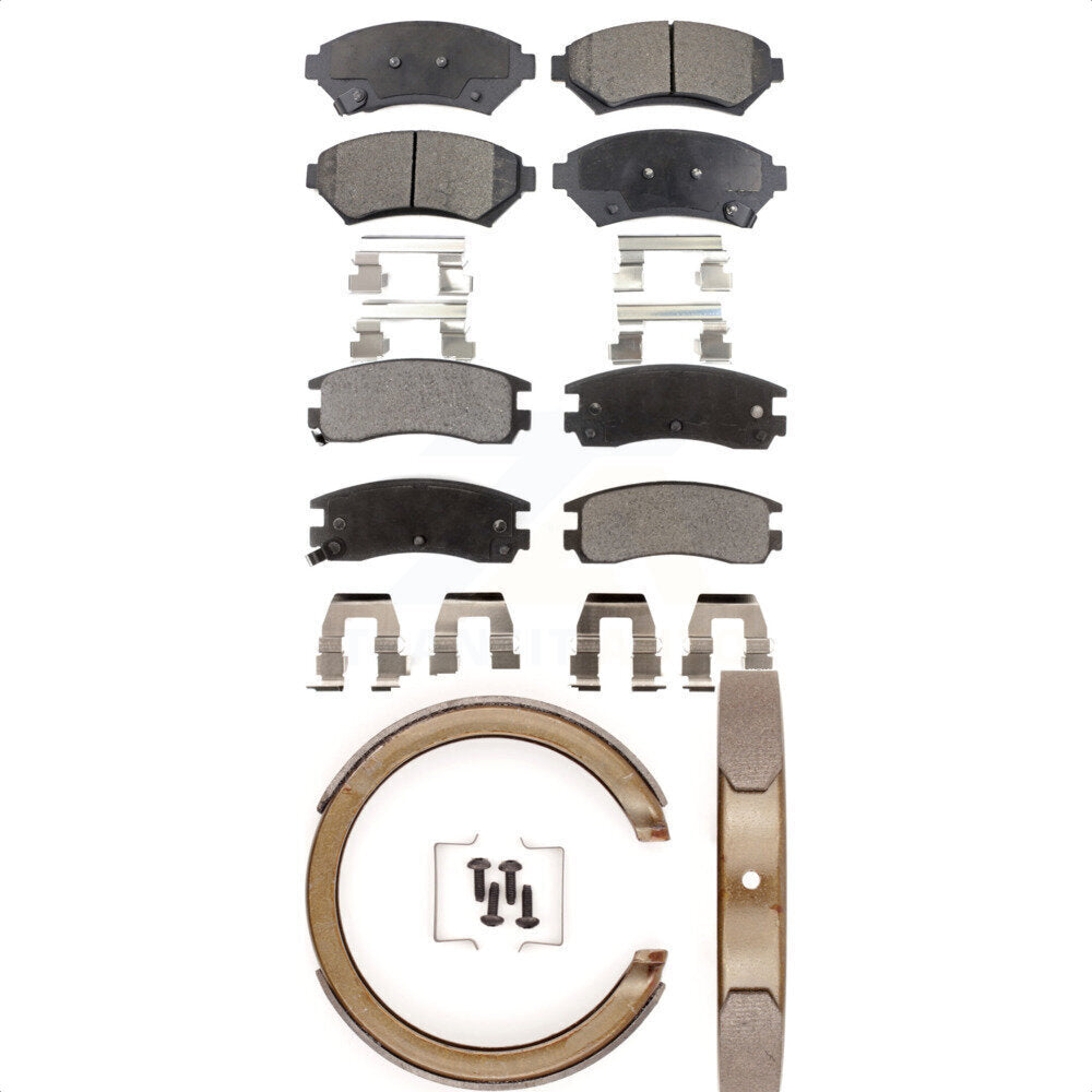 [Avant + Arrière] Kit de plaquette (céramique) de frein pour Chevrolet Impala Buick Pontiac Grand Prix Monte Carlo Century Regal Venture Oldsmobile Intrigue Montana Trans Sport KTN-100592