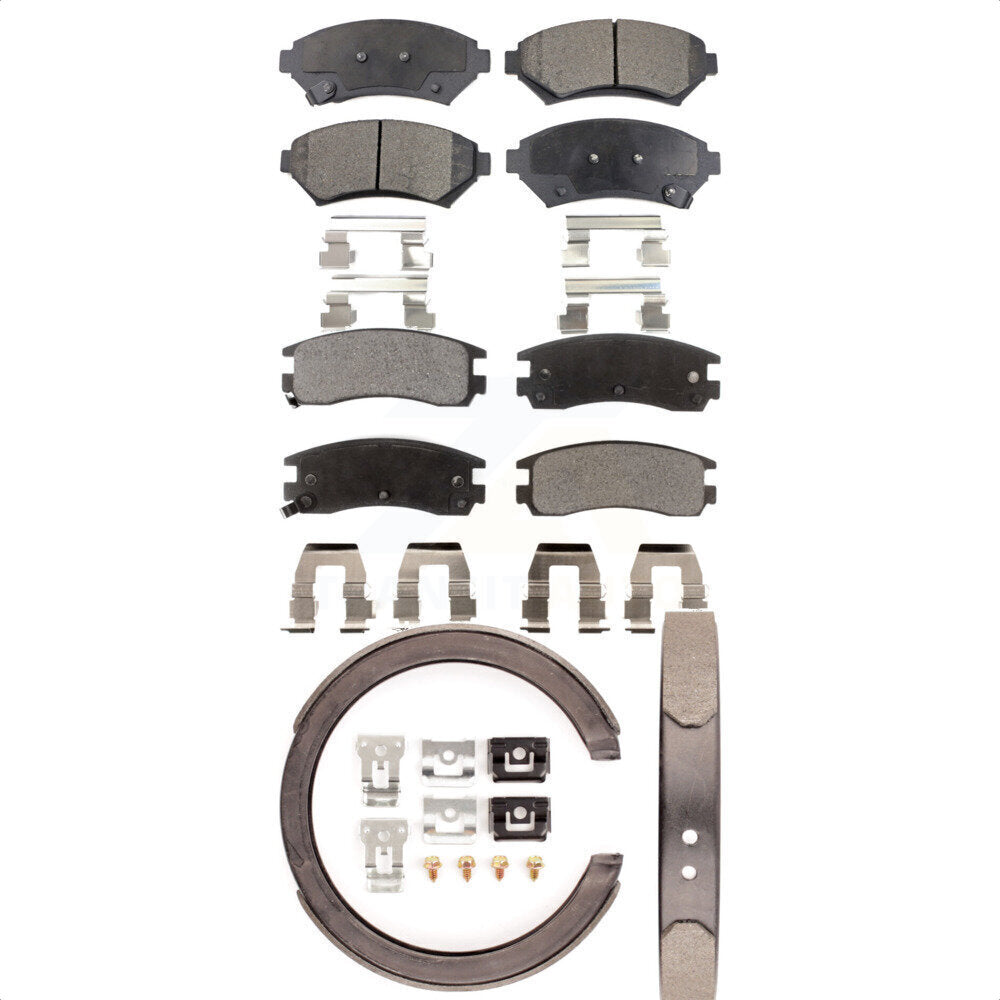 [Avant + Arrière] Kit de plaquette (céramique) de frein pour 2002-2004 Pontiac Montana FWD avec Disc rear brakes KTN-100596 par Transit Auto