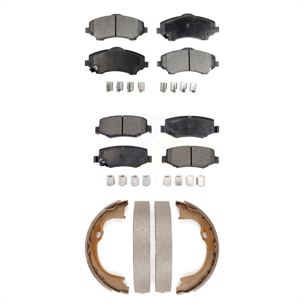 [Avant + Arrière] Kit de plaquette (céramique) de frein pour Jeep Wrangler Liberty Dodge Nitro JK KTN-100599 par Transit Auto