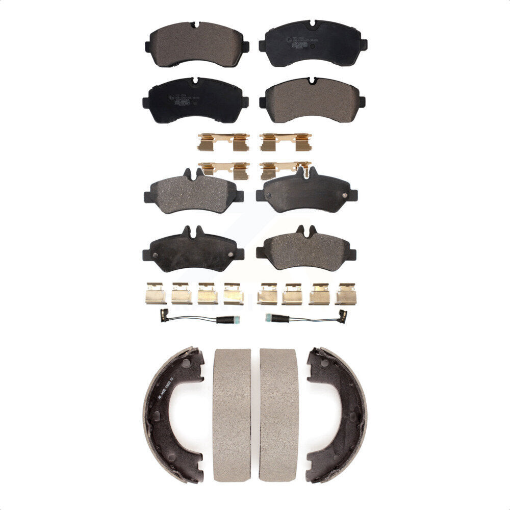 [Avant + Arrière] Kit de plaquette (céramique) de frein pour 2014 Mercedes-Benz Sprinter 3500 avec Vented Rotor KTN-100613 par Transit Auto