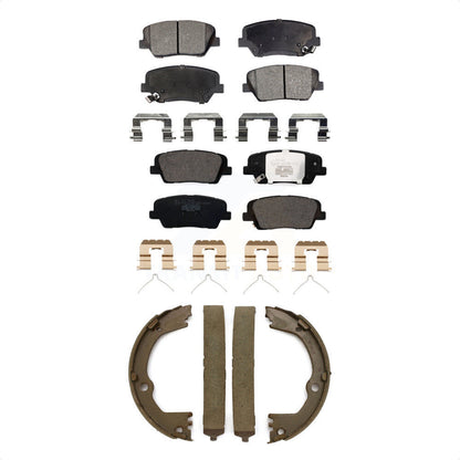 [Avant + Arrière] Kit de plaquette (céramique) de frein pour 2014-2015 Kia Sorento avec Red Painted Calipers KTN-100623