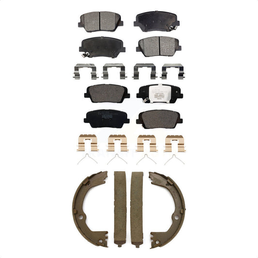 [Avant + Arrière] Kit de plaquette (céramique) de frein pour 2014-2015 Kia Sorento avec Red Painted Calipers KTN-100623