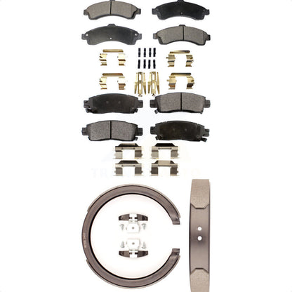 [Avant + Arrière] Kit de plaquette (céramique) de frein pour Chevrolet Trailblazer GMC Envoy EXT XL Buick Rainier Oldsmobile Bravada XUV SSR Isuzu Ascender Saab 9-7x KTN-100638