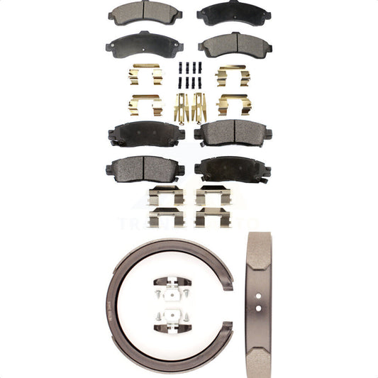 [Avant + Arrière] Kit de plaquette (céramique) de frein pour Chevrolet Trailblazer GMC Envoy EXT XL Buick Rainier Oldsmobile Bravada XUV SSR Isuzu Ascender Saab 9-7x KTN-100638