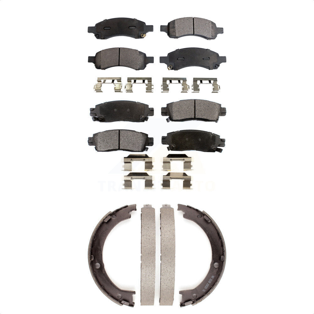 [Avant + Arrière] Kit de plaquette (céramique) de frein pour Chevrolet Traverse GMC Acadia Buick Enclave Saturn Outlook Limited KTN-100640