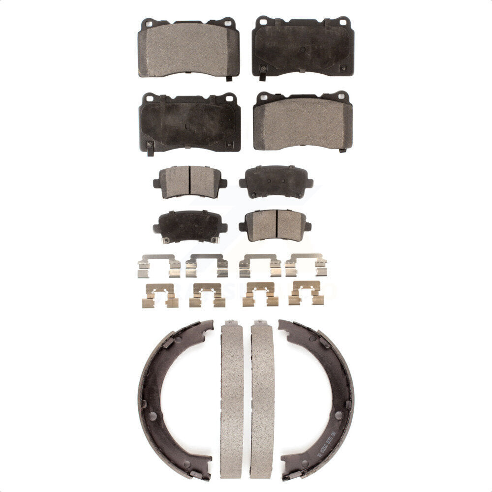 [Avant + Arrière] Kit de plaquette (céramique) de frein pour 2014-2019 Cadillac XTS sans Heavy Duty Brakes KTN-100642
