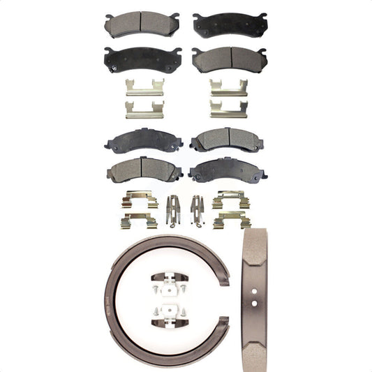 [Avant + Arrière] Kit de plaquette (céramique) de frein pour Chevrolet Silverado 1500 GMC Tahoe Sierra Suburban Yukon Avalanche XL Cadillac Escalade ESV EXT KTN-100714