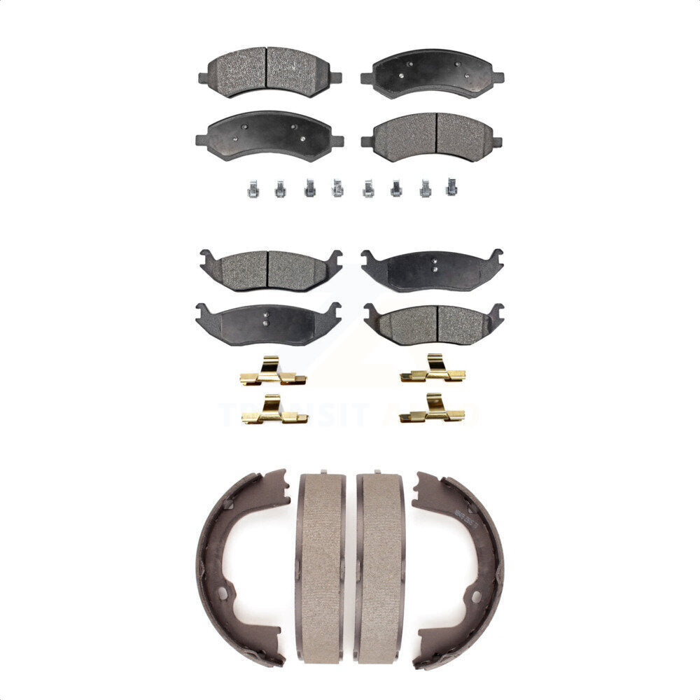 [Avant + Arrière] Kit de plaquette (céramique) de frein pour Ram 1500 Dodge Classic Chrysler Aspen Durango KTN-100786