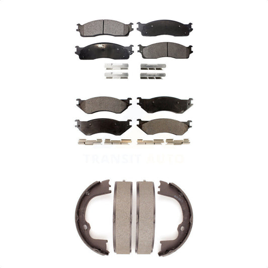 [Avant + Arrière] Kit de plaquette (céramique) de frein pour 2007 Dodge Ram 1500 Extended Crew Cab Pickup avec 5 Lug Wheels KTN-100792