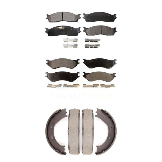 [Avant + Arrière] Kit de plaquette (céramique) de frein pour 2008 Dodge Ram 1500 Extended Crew Cab Pickup avec 5 Lug Wheels KTN-100794
