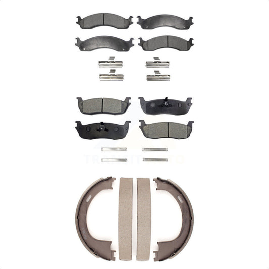 [Avant + Arrière] Kit de plaquette (céramique) de frein pour 1997-1999 Ford F-250 avec 8 Lug Wheels KTN-100807