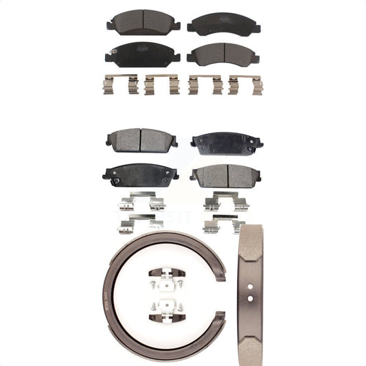 [Avant + Arrière] Kit de plaquette (céramique) de frein pour Chevrolet Silverado 1500 GMC Sierra Tahoe Suburban Yukon Cadillac XL Avalanche Escalade ESV EXT KTN-100828