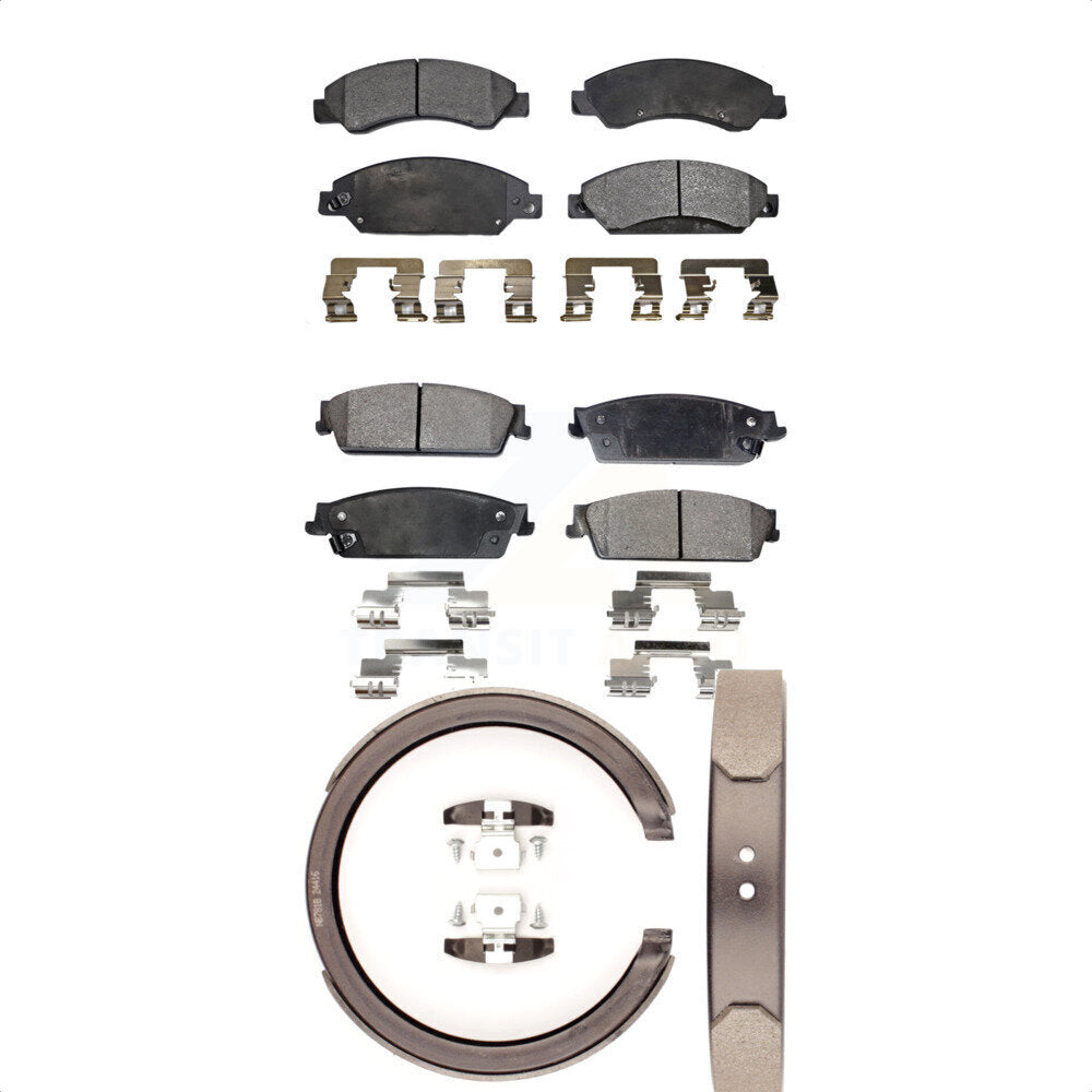 [Avant + Arrière] Kit de plaquette (céramique) de frein pour 2007 Chevrolet Tahoe GMC Suburban 1500 Yukon Cadillac Avalanche XL Escalade ESV EXT KTN-100829
