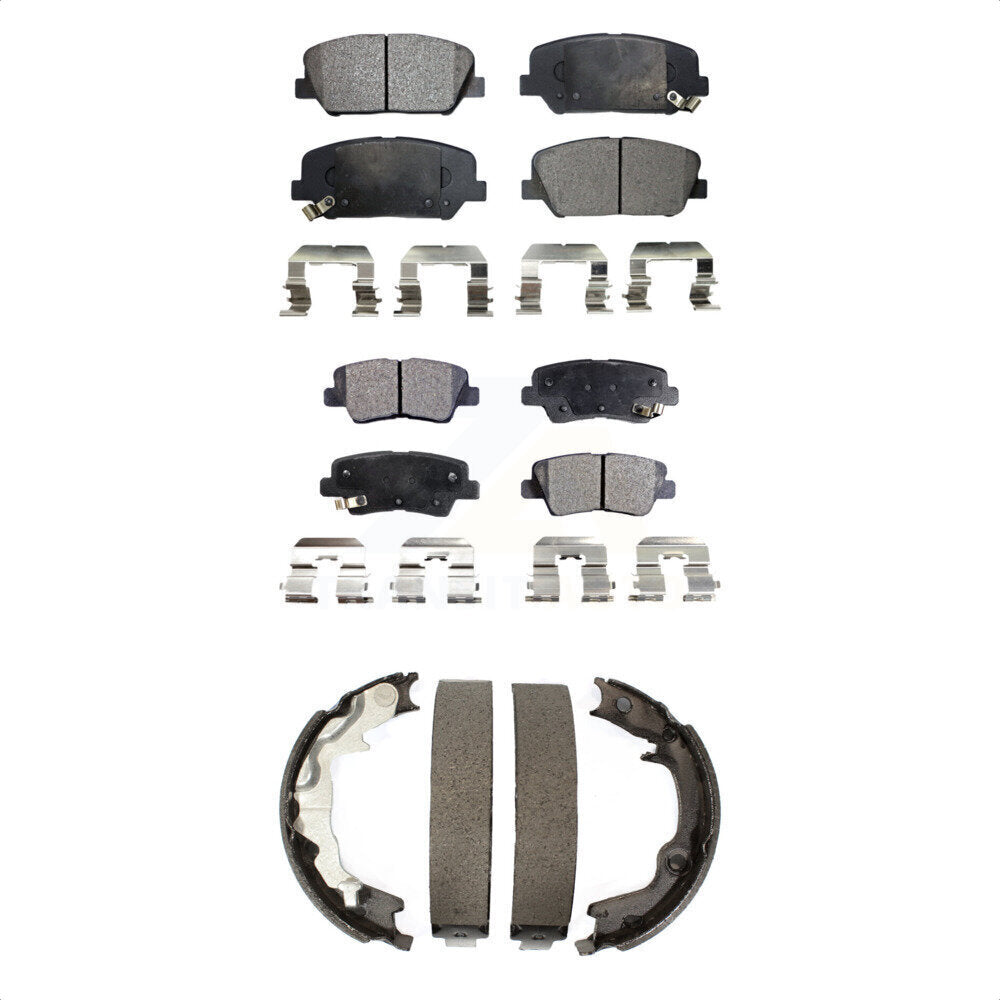 [Avant + Arrière] Kit de plaquette (céramique) de frein pour 2014 Kia Forte Koup SX KTN-100859 par Transit Auto