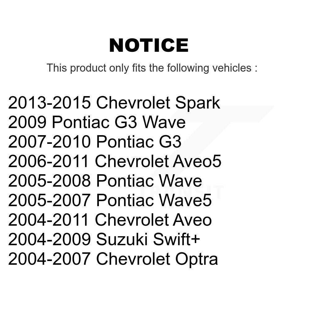 [Arrière] Kit de Cylindre de roue de frein à tambour pour Chevrolet Aveo Spark Aveo5 Pontiac G3 Suzuki Wave Wave5 Optra Swift+ K14-100013