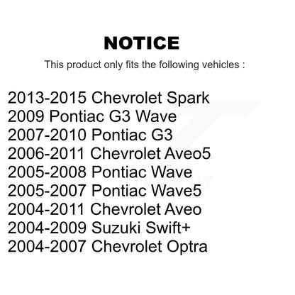 [Arrière] Kit de Cylindre de roue de frein à tambour pour Chevrolet Aveo Spark Aveo5 Pontiac G3 Suzuki Wave Wave5 Optra Swift+ K14-100013