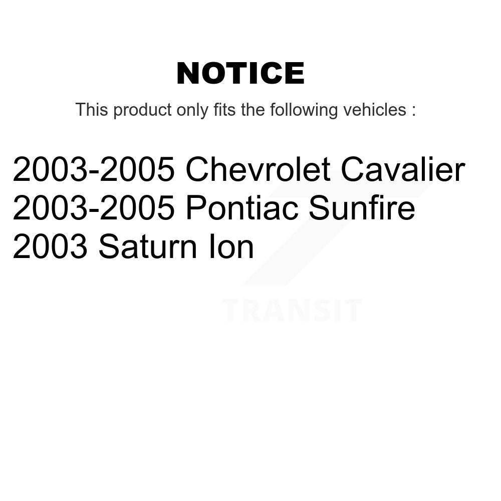 [Arrière] Kit de Cylindre de roue de frein à tambour pour Chevrolet Cavalier Pontiac Sunfire Saturn Ion K14-100020
