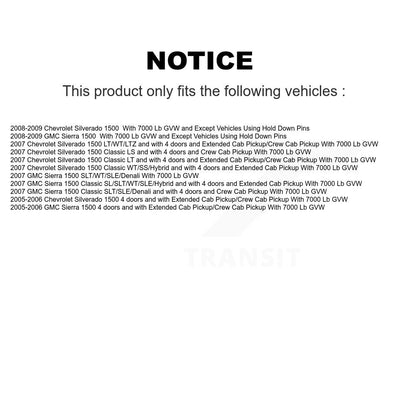 [Arrière] Kit de Cylindre de roue de frein à tambour pour Chevrolet Silverado 1500 GMC Sierra Classic K14-100032