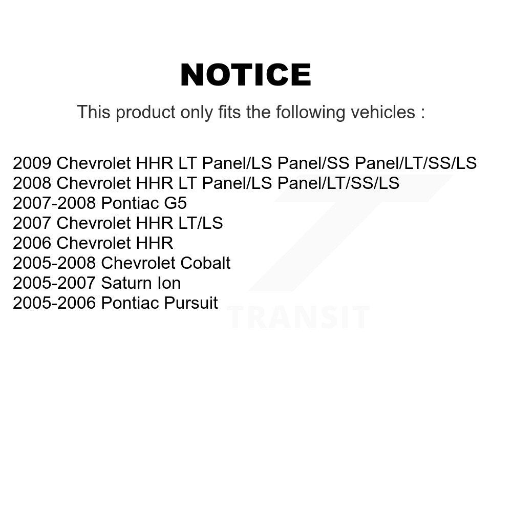 [Arrière] Kit de Cylindre de roue de frein à tambour pour Chevrolet Cobalt HHR Saturn Ion Pontiac G5 Pursuit K14-100034