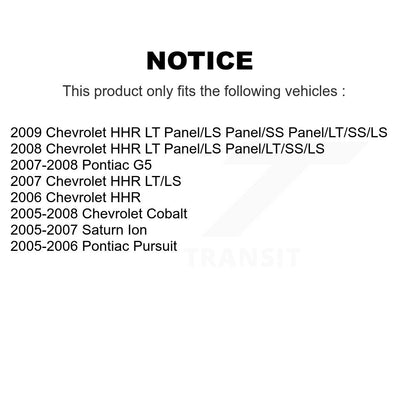 [Arrière] Kit de Cylindre de roue de frein à tambour pour Chevrolet Cobalt HHR Saturn Ion Pontiac G5 Pursuit K14-100034