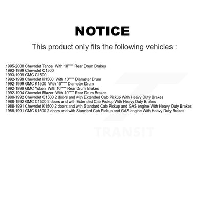 [Arrière] Kit de Cylindre de roue de frein à tambour pour Chevrolet C1500 K1500 GMC Tahoe Yukon Blazer K14-100036